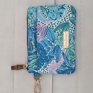 Lily Pulitzer zip top wallet botanical print